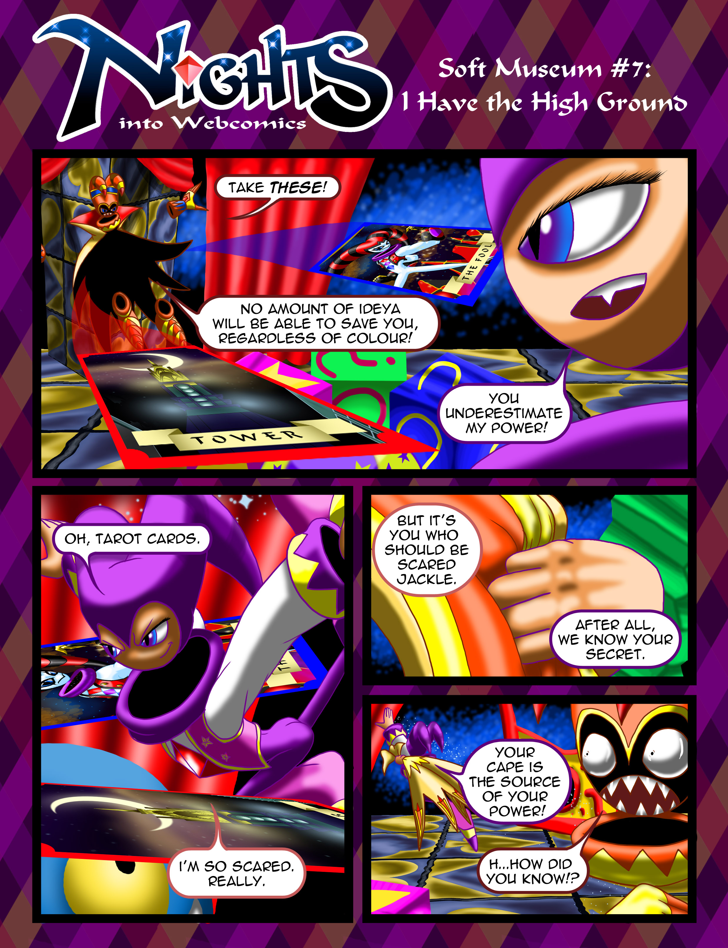 The comic covering the events of "NiGHTS into Dreams. 